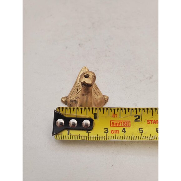 Vintage Brass Duck, Mid Century Home Decor, Woodland Creature, Brass Figurine, - Picture 10 of 10